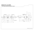 thumbnail image 3 of Kingston Brass KS3128TL Templeton Wall Mount Bathroom Faucet, Brushed Nickel, 3 of 3