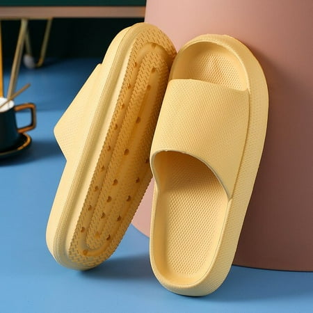 

CoCopeaunt Summer Slippers Indoor EVA High Soft Bottom Sandals Trend Slides Men Ladies Beach Shoes Slippers Home Women Slippers