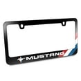 thumbnail image 1 of Ford Mustang Tri-Bar Stripe Black Metal License Plate Frame, 1 of 6