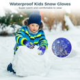 thumbnail image 4 of Kids Winter Gloves, Waterproof Windproof Snow Gloves for Boys Girls, Thick Thermal Ski Gloves for Skiing, Snowboarding, Sledding, Snowball Fighting, 4 of 8