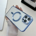 thumbnail image 2 of Jiahe Cover for iPhone 14 Plus, Compatible with MagSafe Case,Slim Plating Hybrid Shockproof Lightweight Anti-Scratch Transparent Back Case Cover, blue, 2 of 7