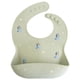 thumbnail image 1 of Babero de silicona para bebés Mushie Bluey Sage a partir de 4 meses con cierres en el cuello, 1 of 5