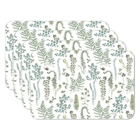 

CounterArt Cottage Core 4-Pack Reversible Flexible Plastic Tabletop Placemats