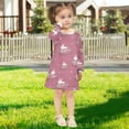 thumbnail image 5 of long-sleeved dress Submarine Rabbit A-line dress with ribbed cuffs Soft and comfortable, 5 of 6