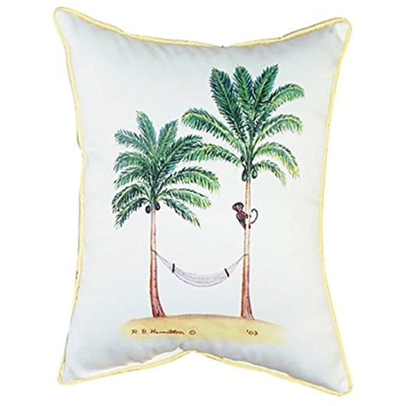 Betsy Drake ZP085 20 x 24 in. Palm Trees & Monkey Extra Large Zippered Pillow