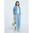 thumbnail image 2 of Scoop Women's and Women's Plus Denim Bomber Jacket, Midweight, Sizes XS-4X, 2 of 7