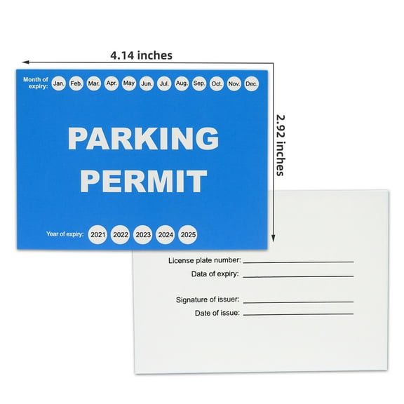 2 Pack - Parking Permit Holder for Car Windshield - Clear Adhesive Parking Tag Pouch - Vinyl Plastic Document Protector Holds Large Parking Placard, Pass, Decal or Sticker (4 x 3)