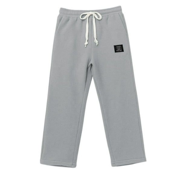 Men's Sweatpants with Pockets Pants for Men Relaxed Fit Waffle Knit Mens Straight Leg Sweatpants Jogger Sweatpants for Men Men's Sweat Pants