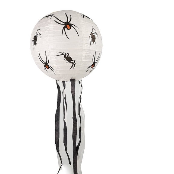 Zhuge 3Pcs Halloween Party Decorations, Black Orange Party Supplies, 8in Hanging Paper Lanterns Garland for Kids Adults Home Decor Indoor Outdoor，E With beard