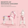 thumbnail image 5 of Happy Trails Rocking Horse - Plush Unicorn Animal Rocker for Ages 3 and Up, 5 of 5