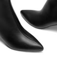 thumbnail image 5 of BURUDANI Women Pointed-Toe Kitten-Heel Ankle Booties Side-Zip Fall Leather Boots for Office & Work, 5 of 8