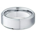 thumbnail image 2 of Silly Kings Jewelry 8mm Shiny Polish,Tungsten Wedding Band,Beveled Tungsten,Unique Tungsten Ring (6), 2 of 3