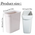 thumbnail image 3 of Small Slim Plastic Wastebasket Trash Can for Bathroom Kitchen Hotel Room Dorm Camper Rv, Space-Saving Design Fits Snugly Between Cabinet And Desk, Effortless , A Trash Can in The Gap of A Bathroom, 3 of 9