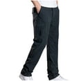 thumbnail image 2 of Mens Big & Tall Cargo Pants Fleece Lined Plus Size XL-5X Straight Leg Trousers with Multi-Pockets and Belt Elastic Waist Solid Windbreaker Work Pant, 2 of 8