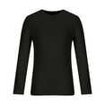 thumbnail image 3 of Mlzmgr Mens Long Sleeve Tee Shirts Plus Size Crewneck Solid Color Casual Loose Tops Blouse Summer, 3 of 5