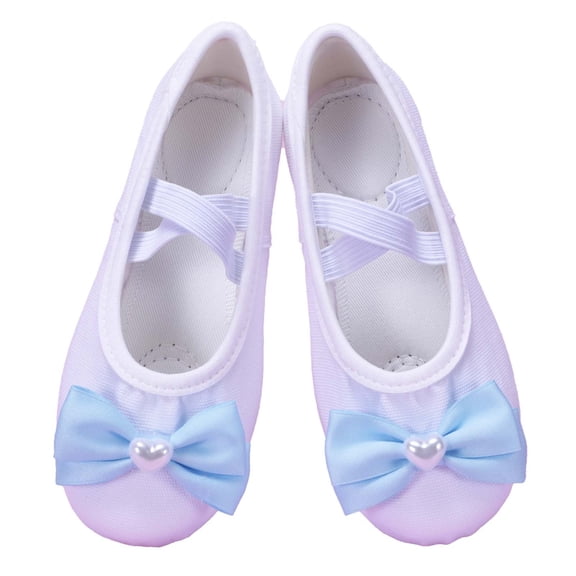 Owordtank Girls Ballet Shoes with Cute Bow Kids Toddlers Comfy Soft Ballerina Dance Practice Slippers Yoga Gymnastics Shoes