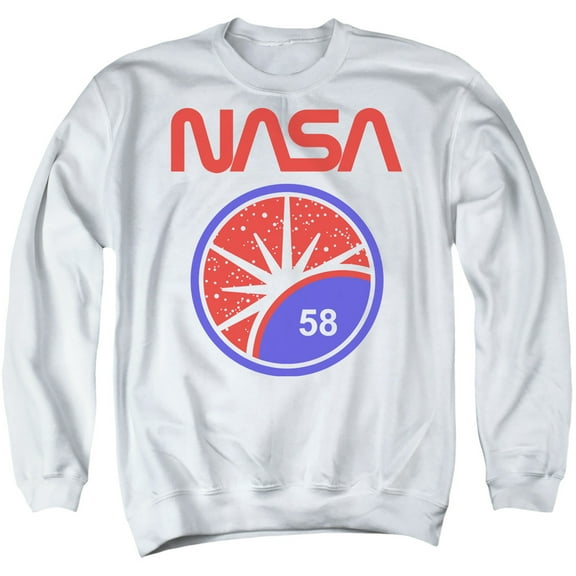 Nasa Stars Adult Crewneck Sweatshirt White