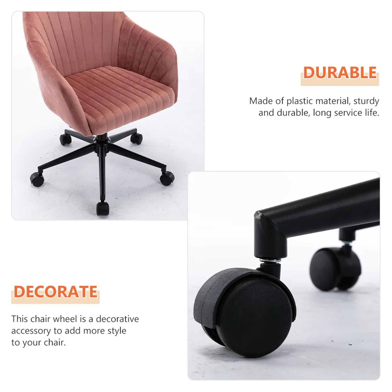 4pcs Caster Wheels M8 Office Chair Wheels Home Furniture Caster Supply Smooth And Wheels For Easy And Quiet Movement ,Reliable
