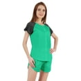 thumbnail image 3 of Inkmeso Solid 2 Pc Nightwear Set For Women Raglan Sleeves Button-Down Top & Shorts Sleepwear-71, 3 of 7