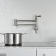 thumbnail image 5 of SUMERAIN Wall Mount Pot Filler Faucet Brushed Nickel Kitchen Sink Pot Filler Faucet Traditional Pot Filler Over Stove with Double Joint Swing Arms, 5 of 12