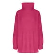 thumbnail image 4 of cfhntfmh Sweater Dress for Women Turtleneck Long Sleeve Sweater Mini Dress Cocktail Party Knit Short Dresses, 4 of 7