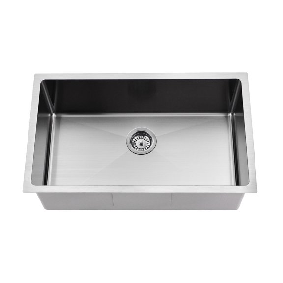 BOANN UM3018-BN Undermount Kitchen Single Bowl Sink - 30 x 18 - BN