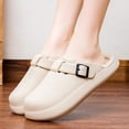 thumbnail image 3 of FREISTERN Unisex Lined Clogs Thick Sole Slides Slippers Non-Slip Pillow Slippers, 3 of 7