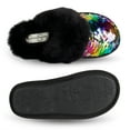 thumbnail image 6 of Jessica Simpson Girls Plush Slip on House Slippers With Memory Foam, 6 of 9