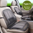 thumbnail image 5 of Cooling Silk Car Seat Cushion Set – Breathable Ergonomic Massage Pad with Adjustable Straps, Stain-Resistant Auto & Office Chair Cover for Summer, 5 of 9