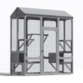 thumbnail image 7 of TIMHAKA 72” Catio Outdoor Cat Enclosure, Large Cat Catio for Multiple Cats, Outdoor Cats Enclosure with Waterproof Cover, Gray, 7 of 7
