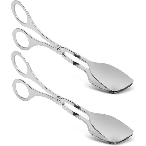 SHAR 2 Pcs Food Serving Tongs, Stainless Steel Serving Tongs Buffet