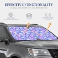 thumbnail image 3 of Kdxio Blue Skull Daisy Print 2-Piece Sun Shade Front Windshield - Foldable Car Front Window Sunshades for Most Sedans SUV Truck, 3 of 6