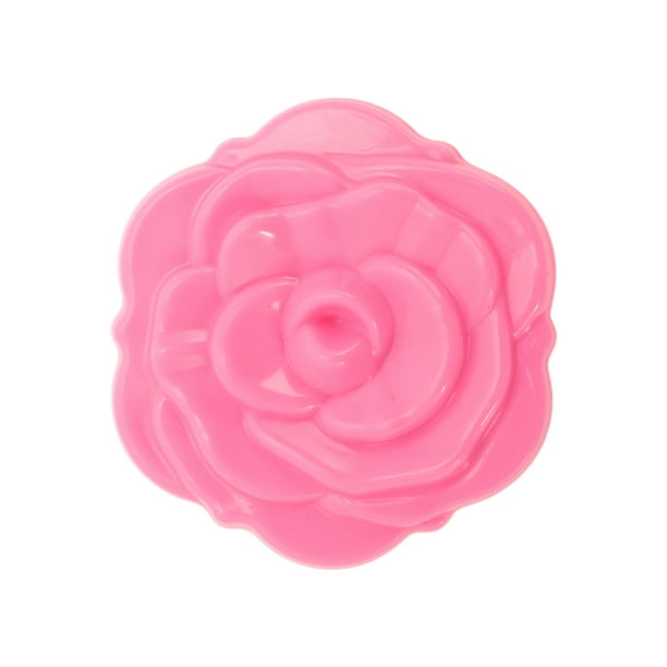 Espejo de maquillaje en forma de flor de 1 Pc para vacaciones de viaje rosa PS vidrio