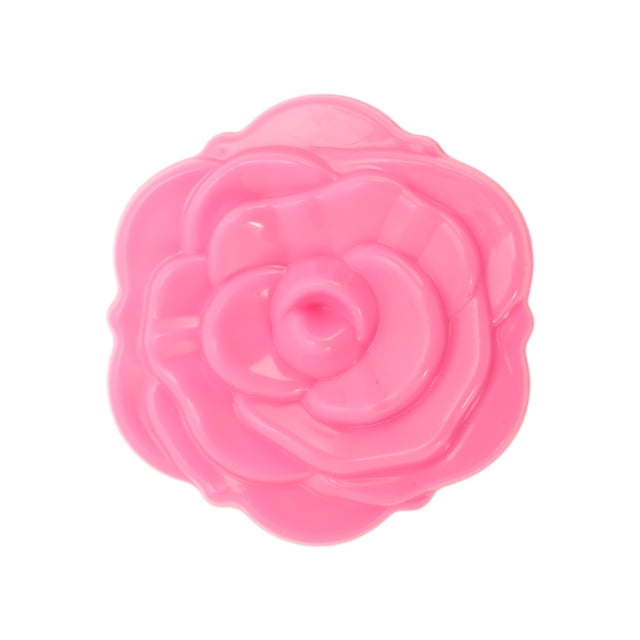 Espejo de maquillaje en forma de flor de 1 Pc para vacaciones de viaje rosa PS vidrio
