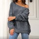 thumbnail image 1 of Puntoco Suéter Mujer Moda Color Sólido Talla Grande Suelto Cuello Redondo Jersey Navidad Liquidación Puntoco Puntoco-73, 1 of 6