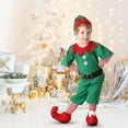 thumbnail image 5 of Vestido de elfo para niños adultos, disfraz divertido de Navidad para fiesta de carnaval familiar (hombre de 100 cm), 5 of 5