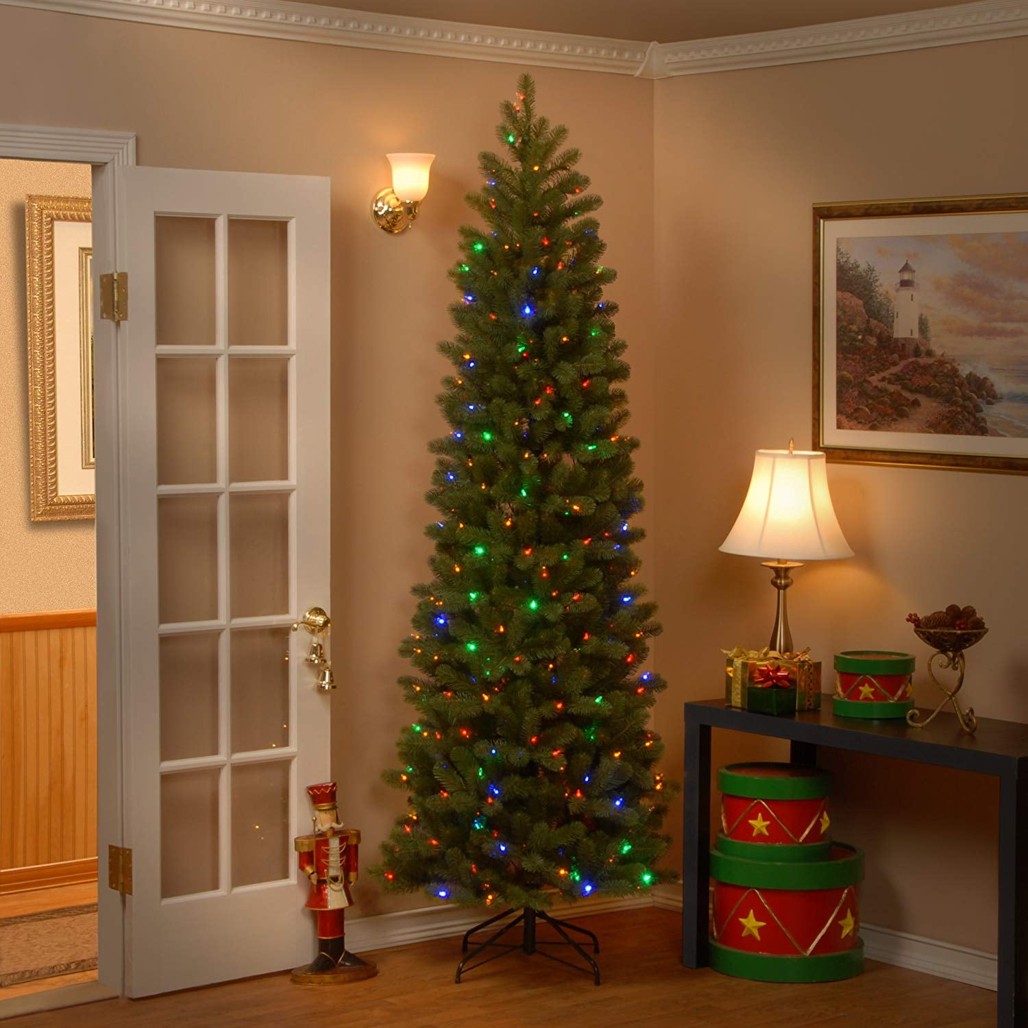 slim christmas trees with lights slim christmas trees with lights
