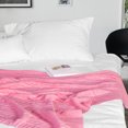 thumbnail image 2 of Flxxie Soft Cotton Cable Knitted Blanket Simple yet Quality Look, Twin 60" x 80", Pink, 2 of 5