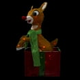 thumbnail image 3 of Northlight Lighted Rudolph the Red Nosed Reindeer Outdoor Christmas Gift Box - 24" - Clear Lights, 3 of 4