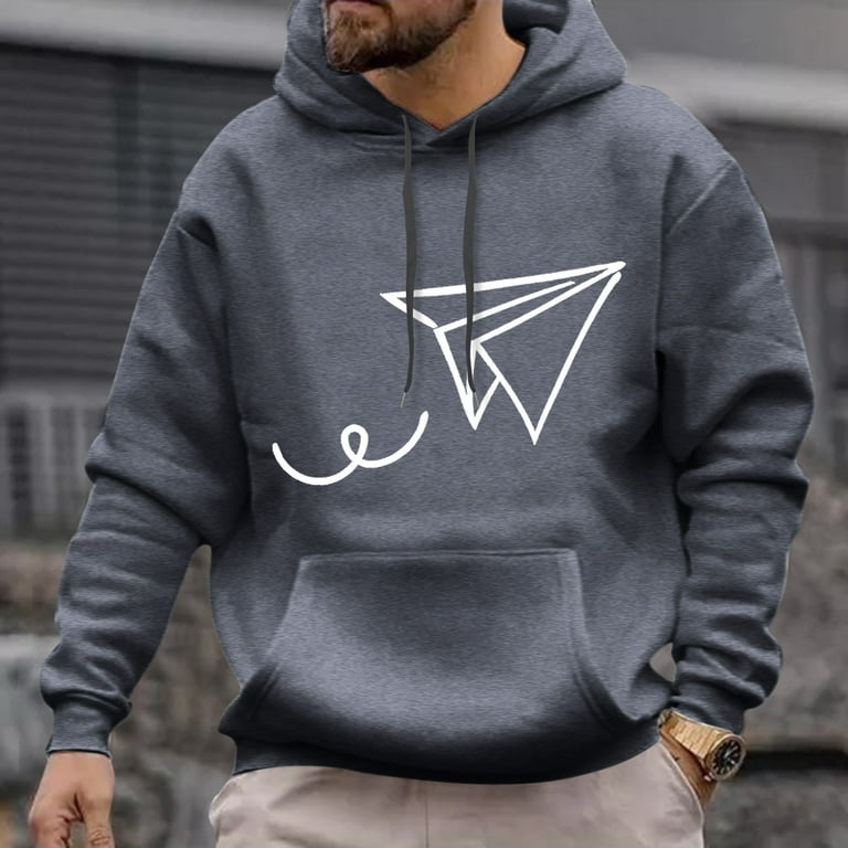 Zrbywb Men's Fashion Trend Hooded Sweater