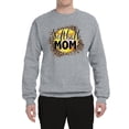 thumbnail image 3 of Softball Mom Animal Print Girl Sports Unisex Crewneck Graphic Sweatshirt, Heather Grey, Small, 3 of 5