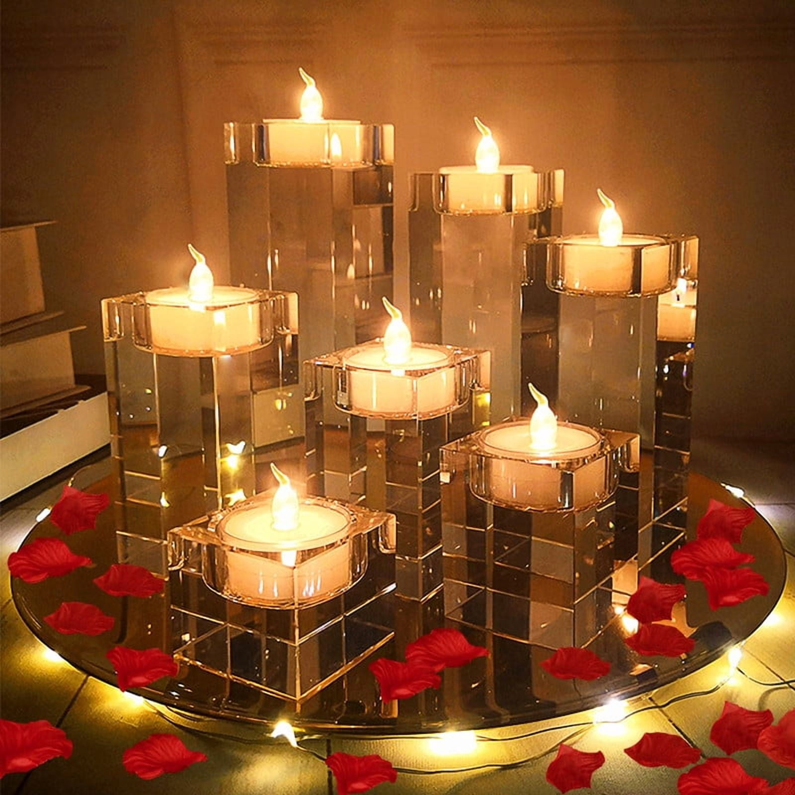 DUNCHATY 50 Large Pack of Battery Flameless Candles, for Big Events, Church, Wedding Reception, and Holiday Lighting