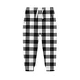thumbnail image 2 of ATOGUTA Kids Boys Christmas Sweatpants Plaid Athletic Pull-On Pants with Drawstring and Pockets Girls Active Jogger Pants Size 2T-13, Black, 2 of 4