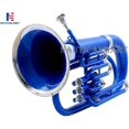 thumbnail image 3 of Brass Bb Euphonium 3 Valve - Blue Shade Musical Instrument, 3 of 5
