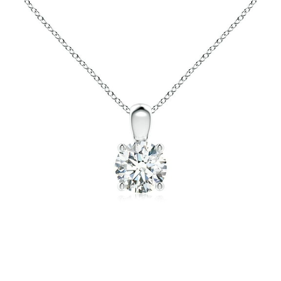 ANGARA Lab Grown Diamond Solitaire Pendant for Women in 925 Sterling Silver (Size-5.1mm| Color-F-G| Clarity-VS) | April Birthstone, Anniversary, Jewelry Gift for Women | Lab-Grown Diamond Necklace