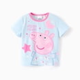 thumbnail image 6 of Peppa Pig Girls Pajamas Set Shine Stars Graphic Short Sleeve Top Allover Print Pants 2 Piece Kids Sleepwear PJs Sizes 4-5Y, 6 of 11
