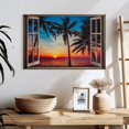 thumbnail image 3 of Elephant Stock Window To Colorful Beach Wall Art - Horizontal Canvas Wall Art - Living Room Wall Decor - Beach Canvas - Black And Blue Decor - 24" x 16", 3 of 8