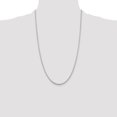 thumbnail image 4 of Auriga Fine Jewelry 925 Sterling Silver 2 mm Diamond-cut Round Box Chain Necklace for Women 26", 4 of 6