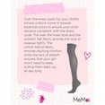 thumbnail image 7 of MeMoi Girls Over The Knee Flat Knit Cotton Blend Uniform Socks - Girls - Female, 8-9, Light Gray, 7 of 7