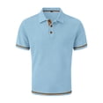thumbnail image 2 of Qwertyu Breeze Polo Shirts for Men Beer Belly Wearbreeze Collared Textured Stretchy Quick Dry Casual Short Sleeve Golf Shirt Light Blue 3XL, 2 of 6